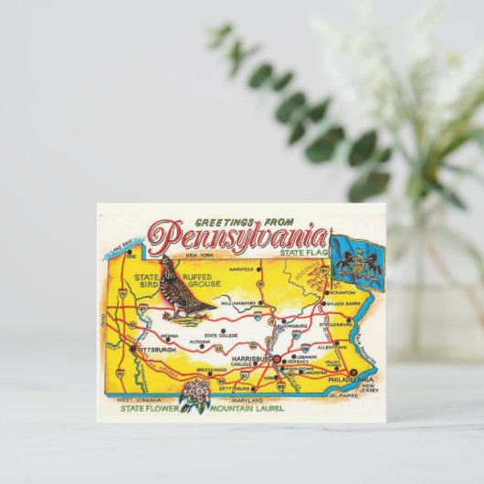 Pennsylvania Postkarte (Stehend Vorderseite)