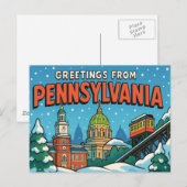 PENNSYLVANIA Postkarte (Vorne/Hinten)