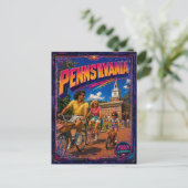 Pennsylvania Postkarte 80er Retro (Stehend Vorderseite)