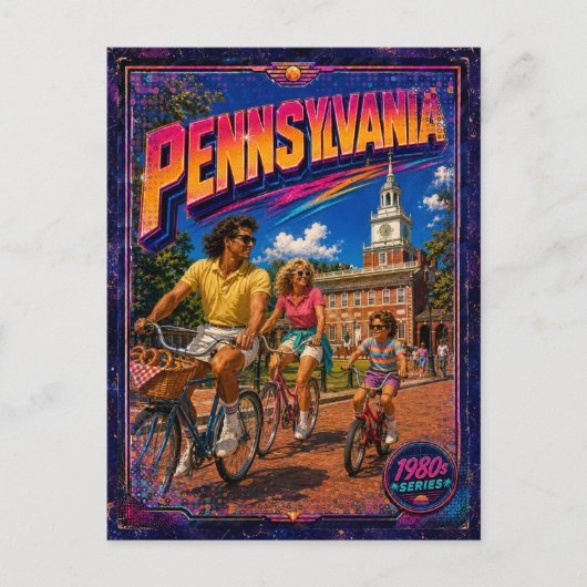 Pennsylvania Postkarte 80er Retro (Vorderseite)