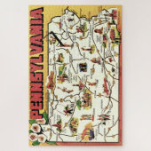Pennsylvania-Postkarten-Kartenpuzzle Puzzle (Vertikal)