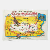 Pennsylvania Postkartenkarte Geschirrtuch (Horizontal)