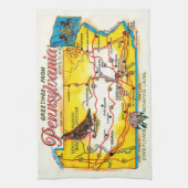 Pennsylvania Postkartenkarte Geschirrtuch (Vertikal)