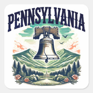 Pennsylvania Quadratischer Aufkleber
