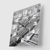 Pennsylvania Railroad 30th St.Station Wall Clock Quadratische Wanduhr (Winkel)