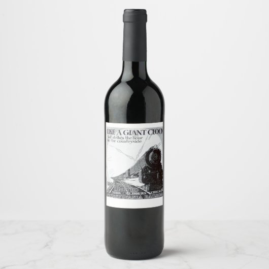 Pennsylvania Railroad Broadway Limited 1928 Weinetikett (Vorderseite)