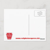 Pennsylvania Railroad Broadway Limited Streamliner Postkarte (Rückseite)