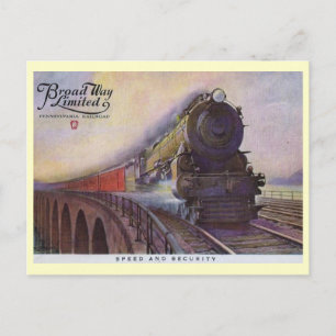 Pennsylvania Railroad Broadway Limited, Vintage Postkarte