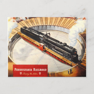 Pennsylvania Railroad-Dampfturbinengrußkarte Postkarte