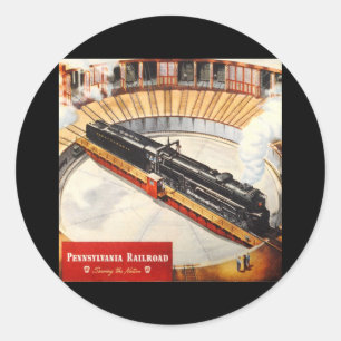 Pennsylvania Railroad-Dampfturbinenzettel Runder Aufkleber