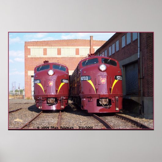 Pennsylvania Railroad E-8a,s (JTFS) 5809 und 5711 Poster (Vorne)