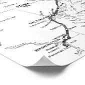 Pennsylvania Railroad Electrified Lines Map 1956 Poster (Ecke)