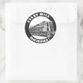 Pennsylvania Railroad jede Meile elektrifiziert Runder Aufkleber (Tasche)