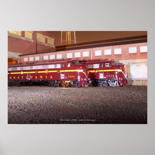 Pennsylvania Railroad (JTFS)Nachtschwärmer Foto Sh Poster (Vorne)