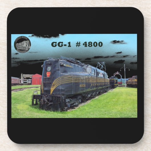 Pennsylvania Railroad Locomotive GG-1 #4800 Getränkeuntersetzer (Vorderseite)