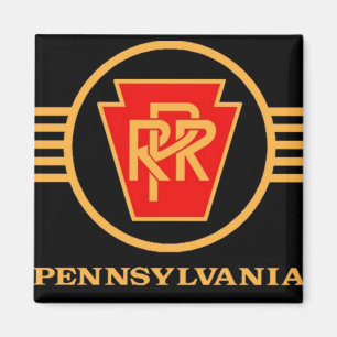 Pennsylvania Railroad-Logo, Schwarz und Gold Magnet