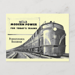 Pennsylvania Railroad Moderne Zugkraft Postkarte