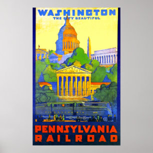 Pennsylvania Railroad nach Washington D.C. Poster
