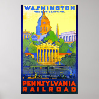 Pennsylvania Railroad nach Washington D.C. Poster