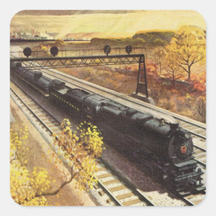 Pennsylvania Railroad-Tankzüge 1942 Quadratischer Aufkleber