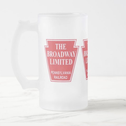 Pennsylvania Railway Broadway Limited Beer Stein Mattglas Bierglas (Links)