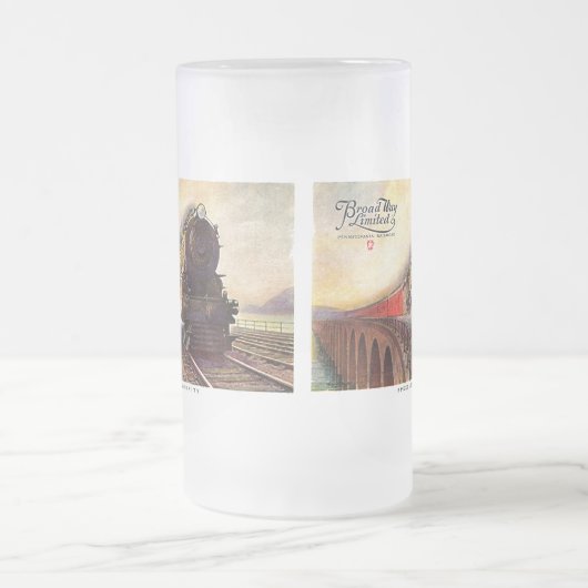 Pennsylvania Railway Broadway Limited Mattglas Bierglas (Mittel)