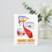 Pennsylvania Railway Broadway Limited Streamliner Postkarte (Stehend Vorderseite)