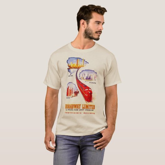 Pennsylvania Railway Broadway Limited Streamliner T-Shirt (Vorne ganz)