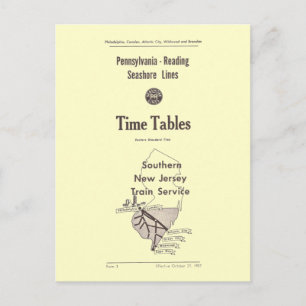 Pennsylvania Reading Seashore Lines 1957 Postkarte