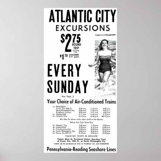 Pennsylvania-Reading Seashore Lines 1962 Poster (Vorne)
