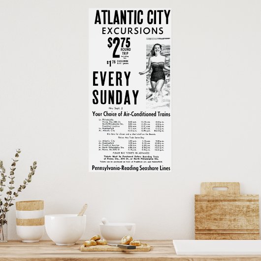 Pennsylvania-Reading Seashore Lines 1962 Poster (Küche)