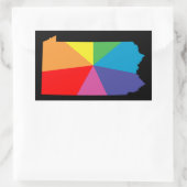 Pennsylvania Rechteckiger Aufkleber (Tasche)