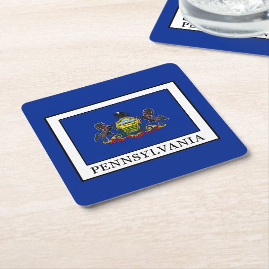 Pennsylvania Rechteckiger Pappuntersetzer (angewinkelt)