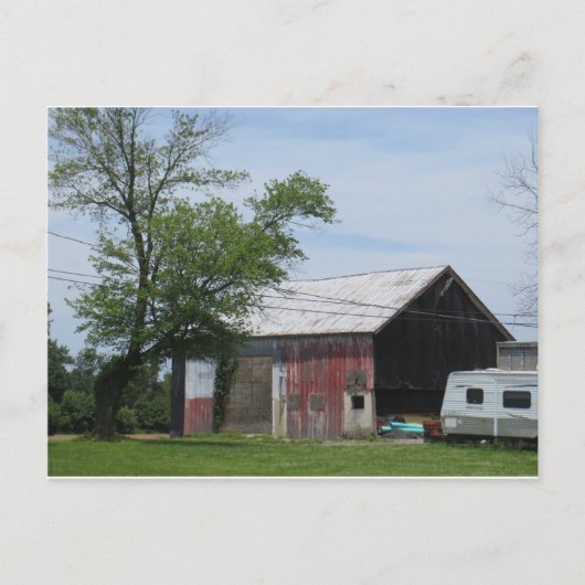Pennsylvania Red Barn Postkarte (Vorderseite)