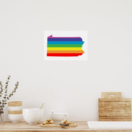Pennsylvania Regenbogenstreifen Poster (Küche)