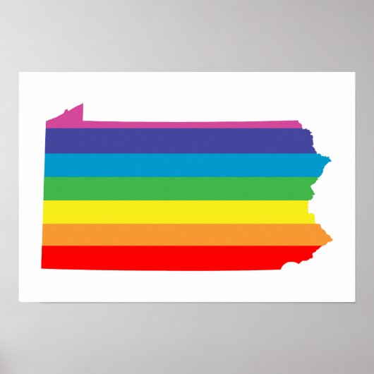 Pennsylvania Regenbogenstreifen Poster (Vorne)