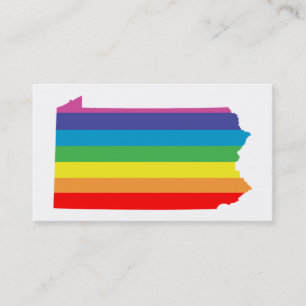 Pennsylvania Regenbogenstreifen Visitenkarte