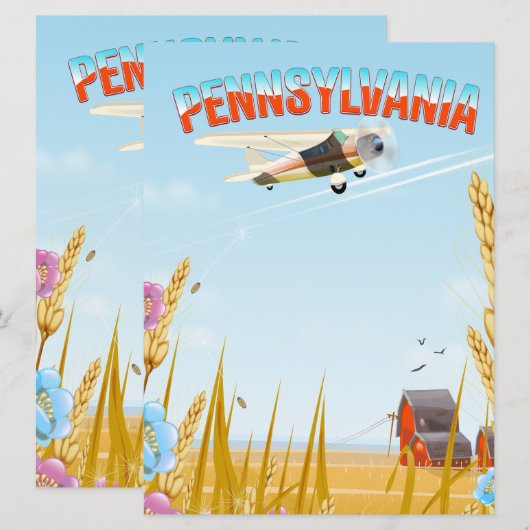 Pennsylvania Reiseplakat für den ländlichen Raum M (Vorne/Hinten)