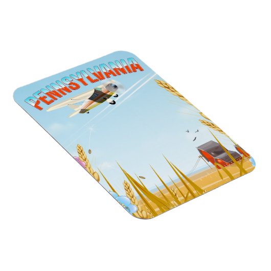Pennsylvania Reiseplakat Magnet (Rechte Seite)