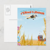 Pennsylvania Reiseplakat Postkarte (Vorne/Hinten)