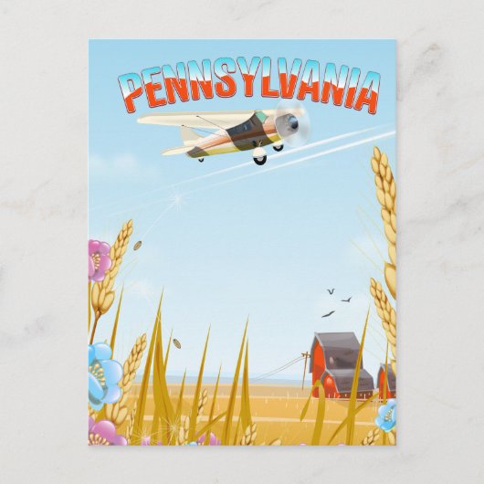 Pennsylvania Reiseplakat Postkarte (Vorderseite)