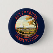 Pennsylvania Retro Distressed Circle Button (Vorderseite)
