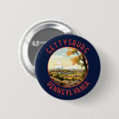 Pennsylvania Retro Distressed Circle Button (Vorne & Hinten)