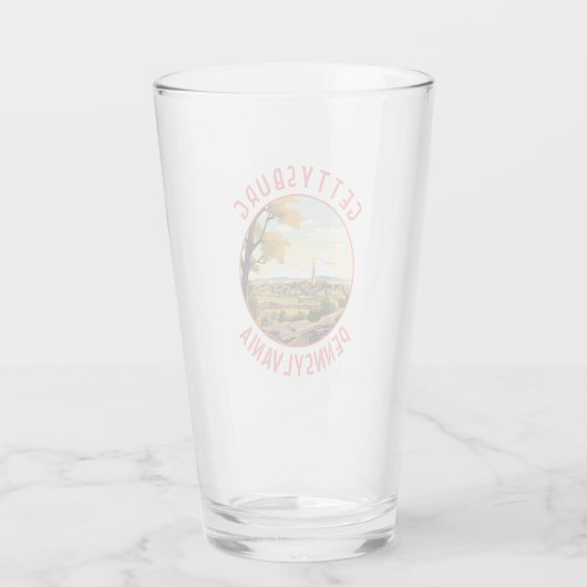 Pennsylvania Retro Distressed Circle Glas (Rückseite)