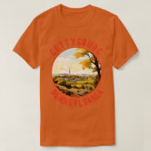 Pennsylvania Retro Distressed Circle T-Shirt (Design vorne)