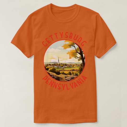Pennsylvania Retro Distressed Circle T-Shirt (Design vorne)