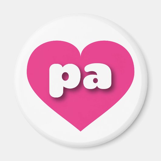 Pennsylvania - rosa Herz - I Liebe pa Magnet (Vorne)