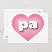 Pennsylvania rosafarbenes Herz - I Liebe pa Postkarte (Vorne/Hinten)