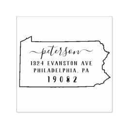 Pennsylvania Rücksendeadresse Briefmarke Selbstfar Permastempel