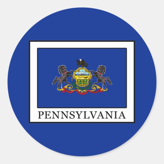 Pennsylvania Runder Aufkleber (Vorderseite)
